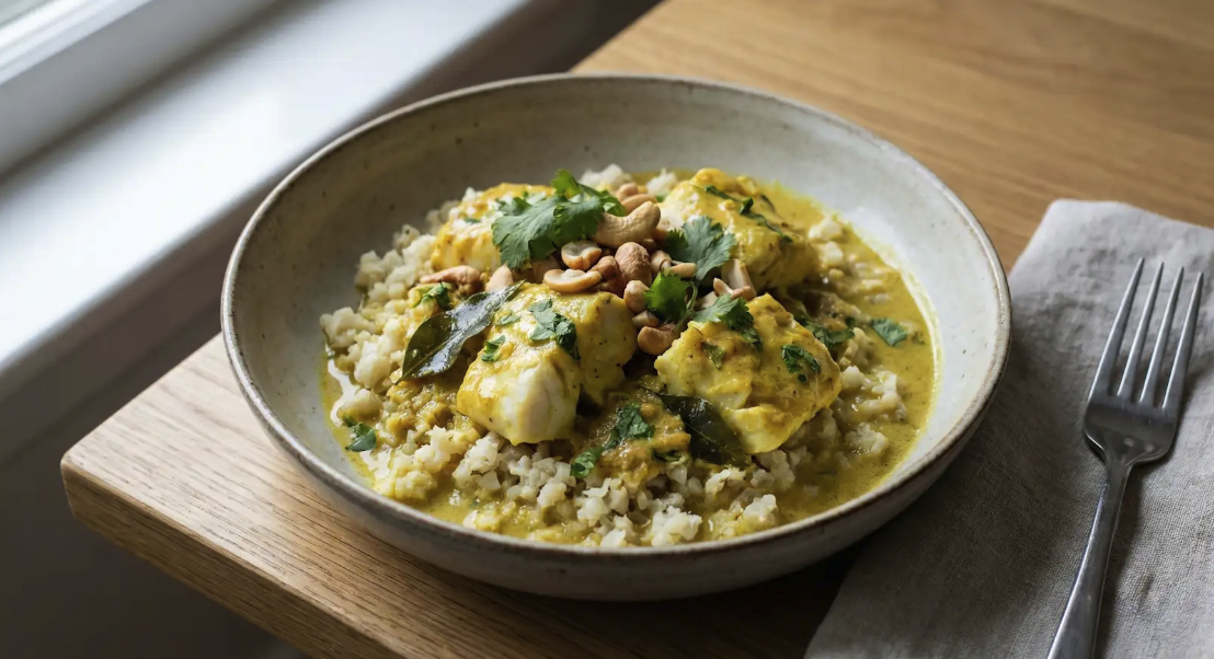 A nourishing chicken curry from the menopause meal plan