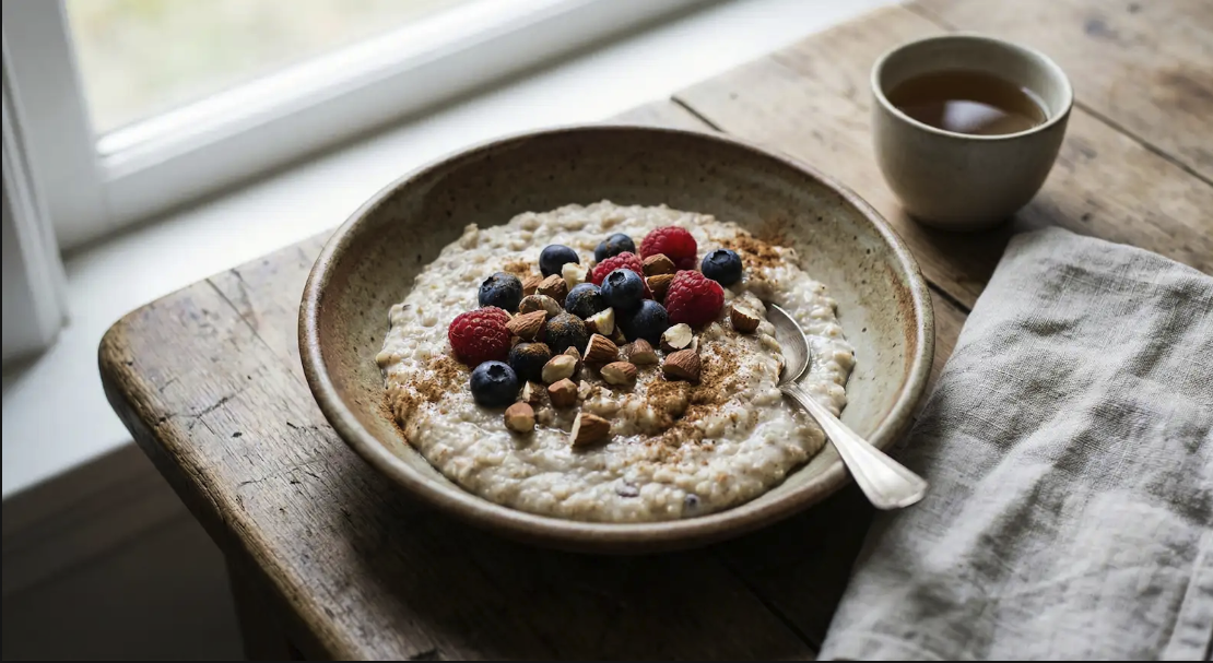 Oats with berries and nuts